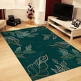 thumbnail image 1 of Minimalist Area Rug Gold Line Leaf Large Rugs Indoor Non Slip Washable Carpet Room Sofa Living Bedroom Home Decor Floor Mats 5x8 Non-slip Soft Living Room Modern Durable Indoor, 1 of 5