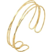 Minimalist Arm Cuff - Gold Arm Cuff Upper Arm,Arm Bracelet Upper Arm,Upper Arm Cuff, Dainty Layered Arm Bangle Armband Armlet Jewelry