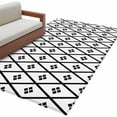 thumbnail image 1 of Minimalist Art Area Rug 4x6 Washable Rug Non Slip Black White Boho Abstract Floral Lattice Large Area Rug Indoor Floor Carpet for Entryway Bedroom Kitchen Living Room Home Office Dining Room Nursery, 1 of 9
