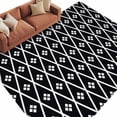 thumbnail image 1 of Minimalist Art Area Rug 5x7 Washable Rug Non Slip Boho Abstract Floral Lattice Black Large Area Rug Soft Stainresistant Indoor Floor Carpet for Living Room Bedroom Home Office Dining Room Nursery, 1 of 9