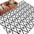 thumbnail image 1 of Minimalist Art Area Rug 6x9 Washable Rug Non Slip Black White Boho Abstract Floral Lattice Large Area Rug Soft Stainresistant Indoor Carpet for Living Room Bedroom Home Office Dining Room Nursery, 1 of 9