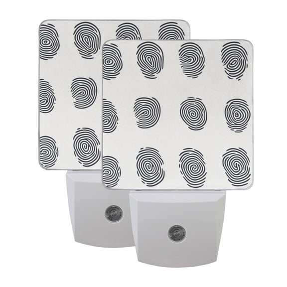 Minimalist Art Circle Print Pattern LED Night Light with Smart Sensor Plug Into Wall Dusk to Dawn 2 packs