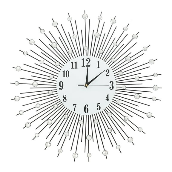 Minimalist Art Deco Wall Clock Indoor Accurate and Silent Timing Wall Clock Aluminum-faced Surface Wear Resistance Resistance to Corrosion and Fading for Hotel Office Living Room Bedroom