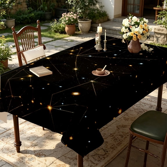 Minimalist Astrology Constellation Cloud Print Tablecloth, Kitchen Party Home Decor, Versatile Mystic Table Cover, Thanksgiving Christmas Gift
