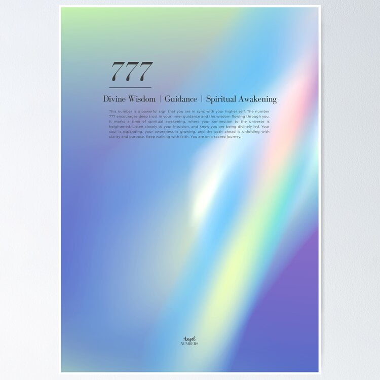 Minimalist Aura Frequency Healing Colors Angel Number 777 Divine Wisdom ...