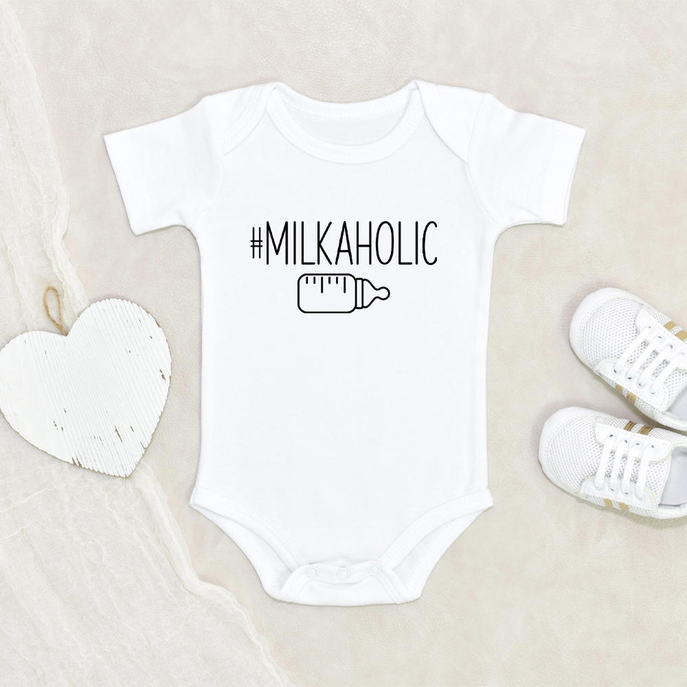 Minimalist Baby Clothes - Milkaholic Baby Clothes - Funny Milk Baby ...