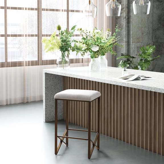 Minimalist Backless Concept / Kitchen Gathering / Bronze Finish