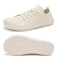 thumbnail image 1 of Gexuosn Minimalist Barefoot Shoes for Women Zero Drop Sole Wide Width Fashion Sneaker Breathable Walking Shoes 9.5 Wide, Beige, 1 of 7