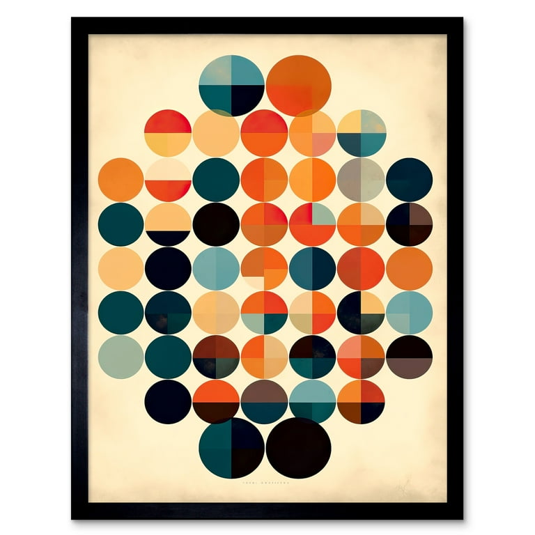 Minimalist Bauhaus Geometric Vintage Colourful Shapes