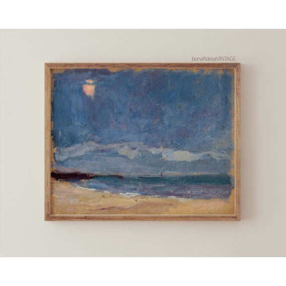 Minimalist Beach , Muted Landscape Print Poster, Beach House Wall Art Poster, Coastal Wall Art Poster, Neutral Wall Art Poster,, Unframed Poster Size 8x12 F03.1.18l1835