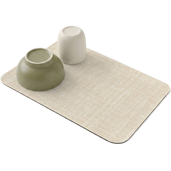 Minimalist Beige Dish Drying Mat,Absorbent Diatomaceous Earth Mats ...