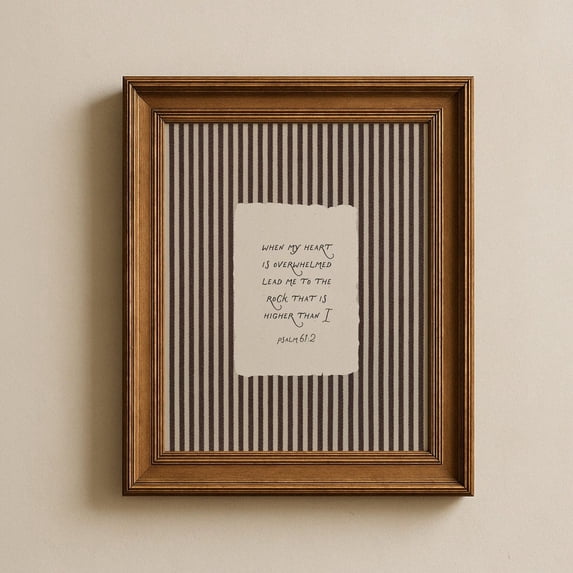 Minimalist Bible Verse Psalm 61:2 Modern Scripture Black And White ...