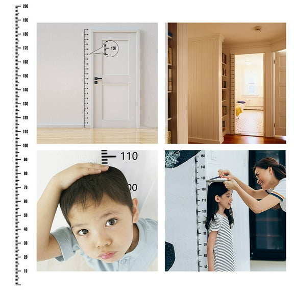Minimalist Black Height Chart - Wall Decal for Kids' Growth Tracking, Nursery & Home Use