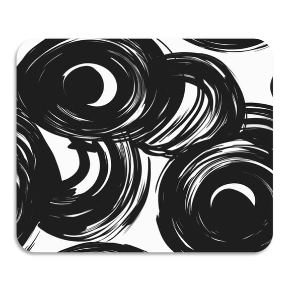 Minimalist Black Ink Diatomaceous Earth Water Absorbent Mat, Anti-Slip Rubber Backing, 15.7" x 11.8"
