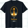 Minimalist Black TShirt with Circular Lighthouse & Stars 'of Monnens
