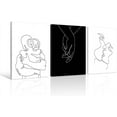 thumbnail image 1 of Minimalist Black and White Canvas Wall Art Love Painting for Couples Bedroom Line Drawing Art Poster Prints Framed Artwork Pictures Bathroom Living Room Wall Decor Ready to Hang, 1 of 6