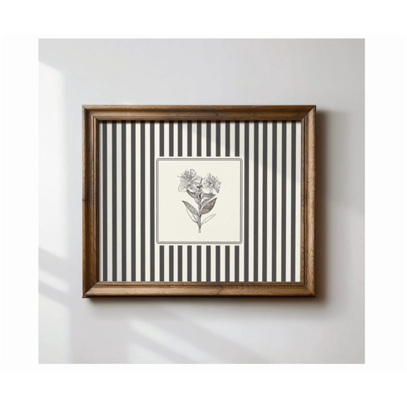 Minimalist Black White Myrtus Wall Art Home Decor Office Wall Art