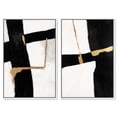 thumbnail image 1 of Minimalist Black and White Abstract Duo Canvas Print Living Room Wall Art by Art Remedy, White Frame, 16 x 24, 1 of 6