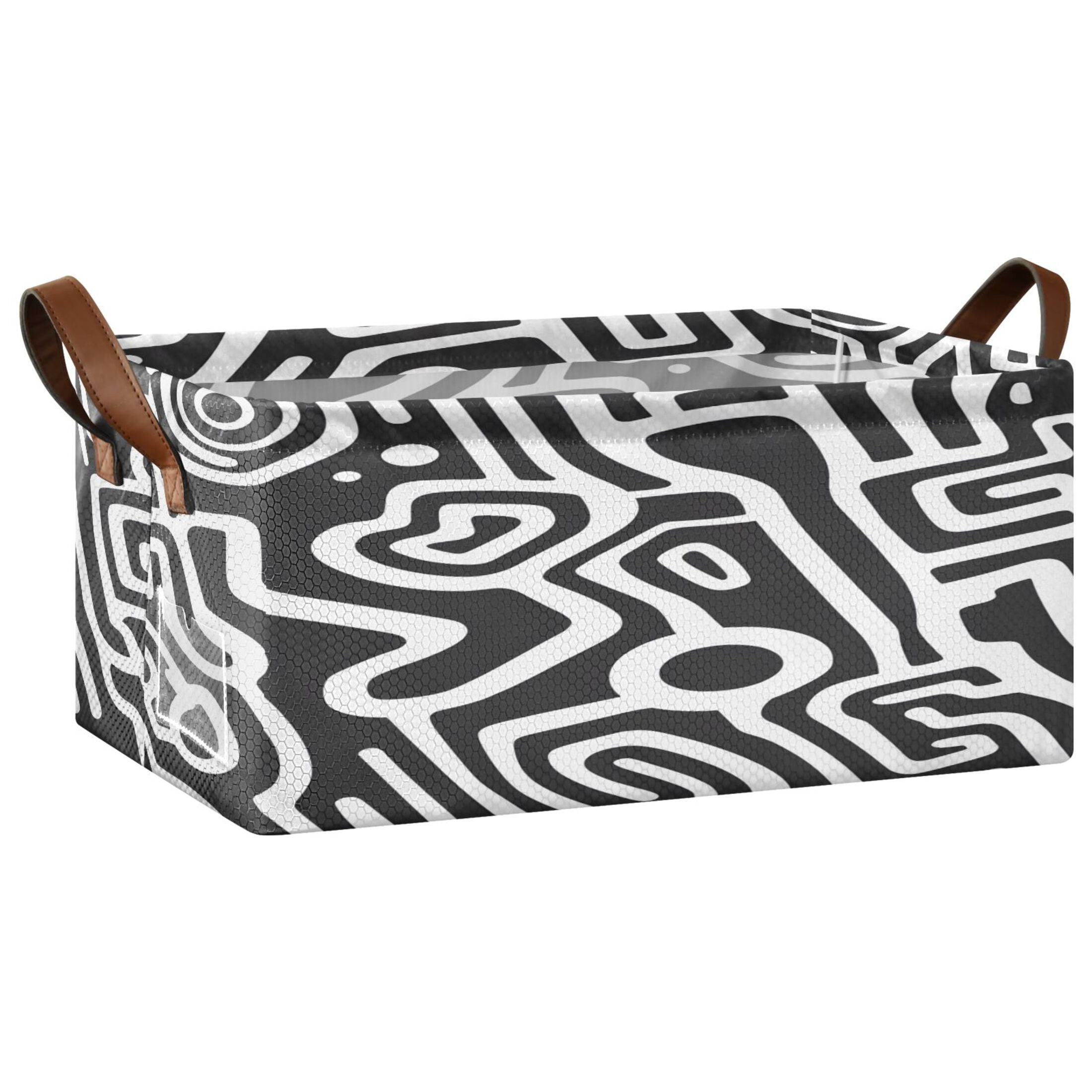 Curated visual reference: Maritime Inspired Minimalist Storage Bins Reference: Minimalist Black And White Lines Open Home Storage Bins Foldable