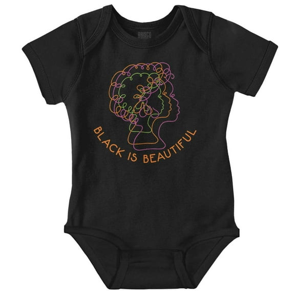 Minimalist Black is Beautiful Afro Bodysuit Jumper Girls Infant Baby Brisco Brands 12M