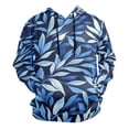 thumbnail image 1 of Minimalist Blue Leaf Blackground Men’s Hoodies Sweatshirt Fleece Jackets Long Sleeve Sweatshirts, 1 of 5