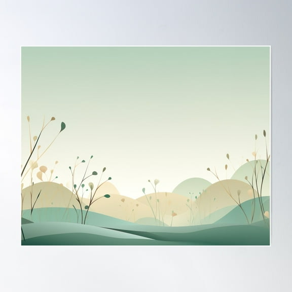 Minimalist Boho - Mint Green Cedar Poster Wall Art, Modern Wall Decor For Living Room Bedroom, 16x24 UNFRAMED