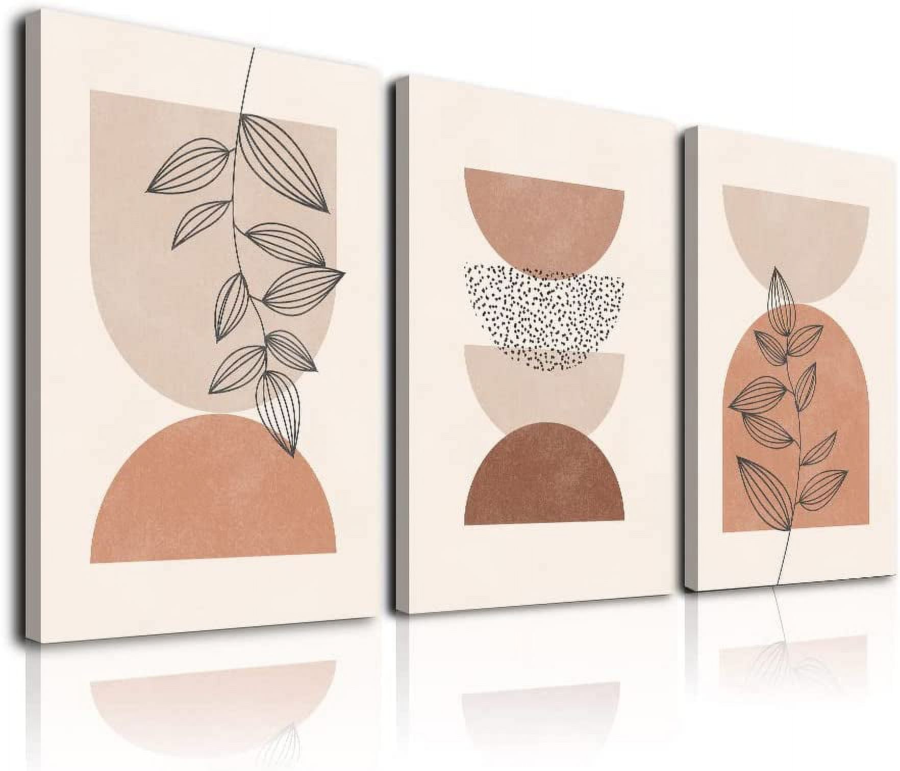 Minimalist Boho Wall Art Set of 3, Mid-Century Modern Wall Prints ...