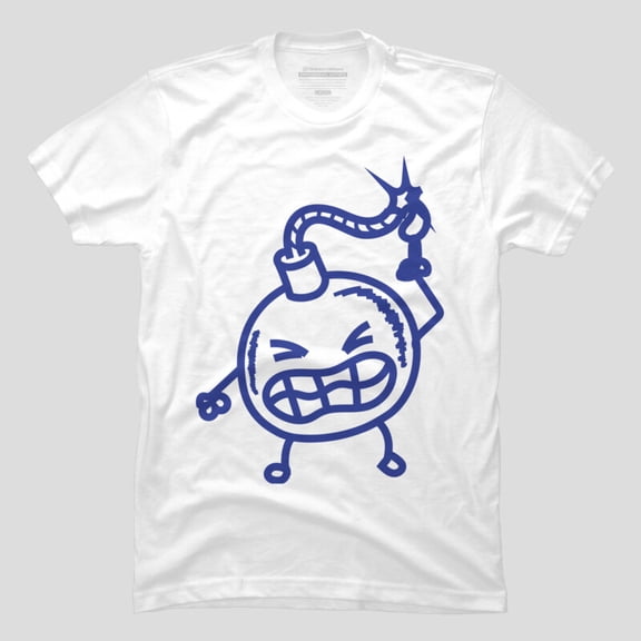 Minimalist Bomb Cartoon Explosion Graphic T-shirt - Comfortable Fit M2981498, Up to Size 5XL