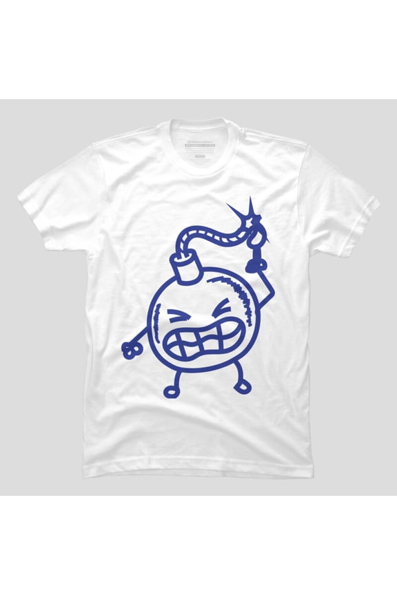 Minimalist Bomb Cartoon Explosion Graphic T-shirt - Comfortable Fit M2981498, Up to Size 5XL