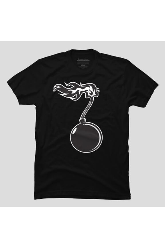 Minimalist Bomb Cartoon Explosion Graphic T-shirt - New Arrival M2981493, Up to Size 5XL