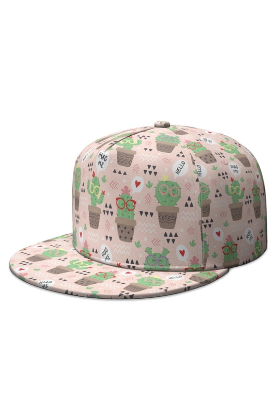 Minimalist Botanical Cactus Adjustable Hat - Unisex Classic Baseball Cap for Daily Wear & Outdoor Use | Retro Style