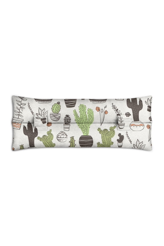 Minimalist Botanical Cactus Seat Belt Pillow Clean Desert-Inspired Design, Shock-Absorbing Post-Surgery Recovery Cushion