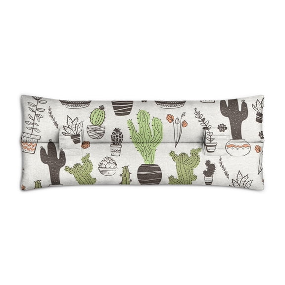 Minimalist Botanical Cactus Seat Belt Pillow Clean Desert-Inspired Design, Shock-Absorbing Post-Surgery Recovery Cushion