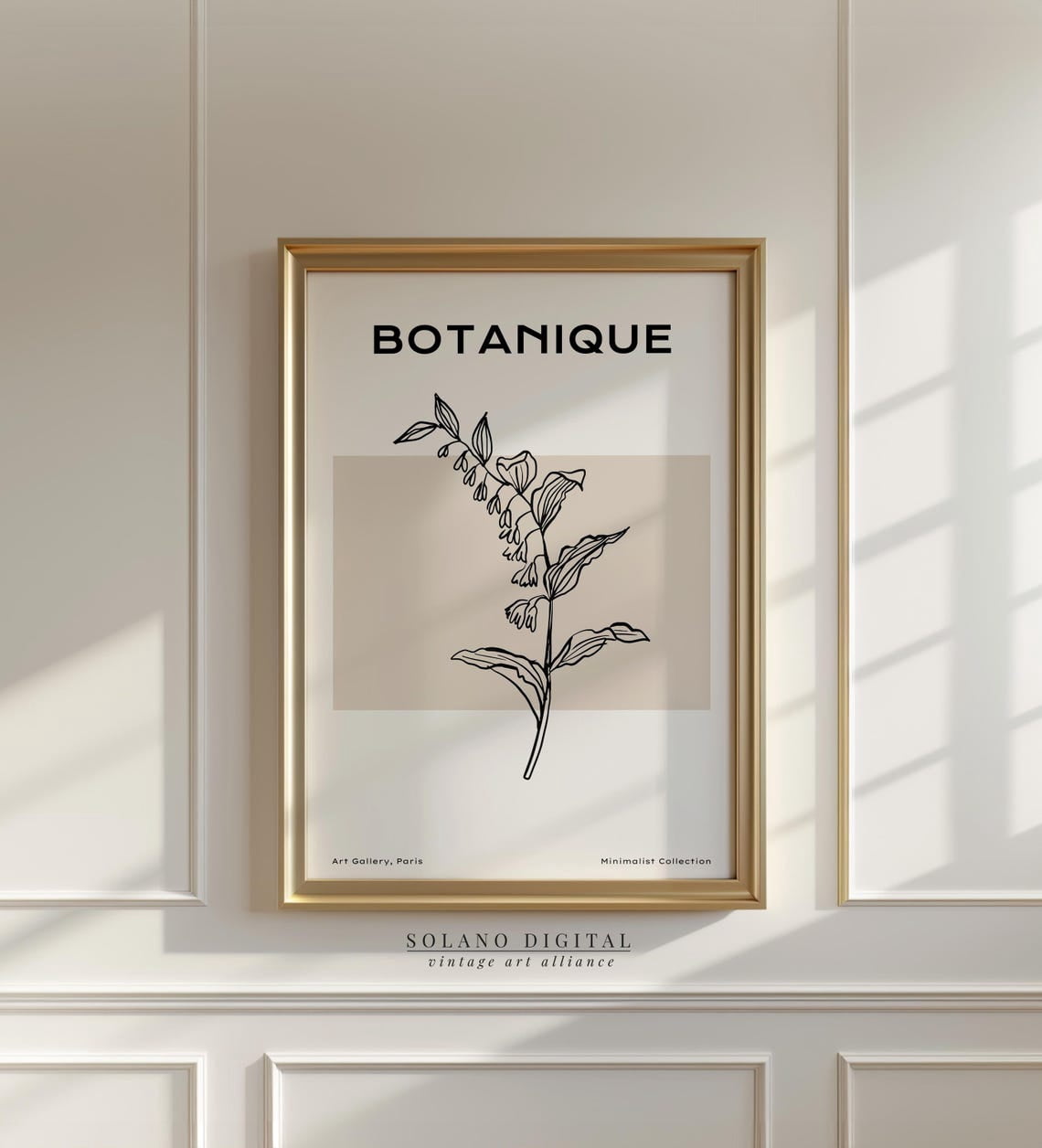 Minimalist Botanical Line Art Modern Plant Wall Decor, Unframed Paper ...