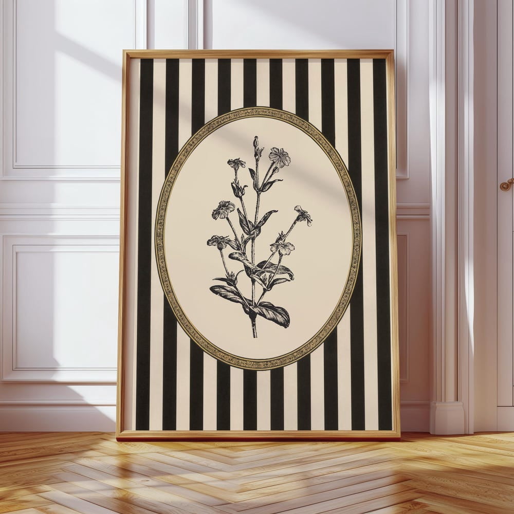 Minimalist Botanical Line Art Print, Black And White Floral ...