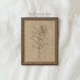 Line Floweers Minimalist Botanical Line Beige Floral Flower Drawing Wall Art ...