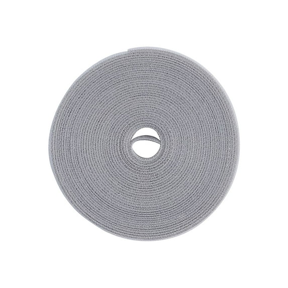 Minimalist Cable Organizer Straps – Reusable Hook And Loop Wire Ties For Cords, Power Strips & Chargers1pc,Tearable (1.2cm * 5m)(One Size,Light Gray)