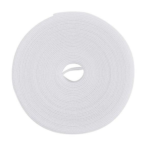 Minimalist Cable Organizer Straps – Reusable Hook And Loop Wire Ties For Cords, Power Strips & Chargers1pc,Tearable (1.2cm * 5m)(One Size,White)