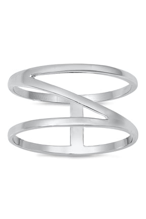 Minimalist Cage Stacked Boho Festival Sterling Silver Ring 925 Jewelry Female Male Unisex Size 6