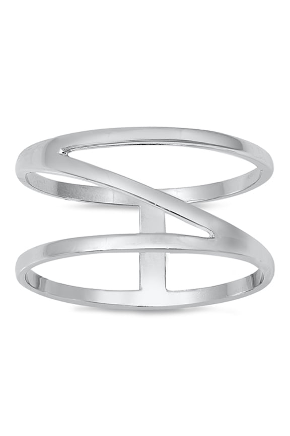 Minimalist Cage Stacked Boho Festival Sterling Silver Ring 925 Jewelry Female Male Unisex Size 7