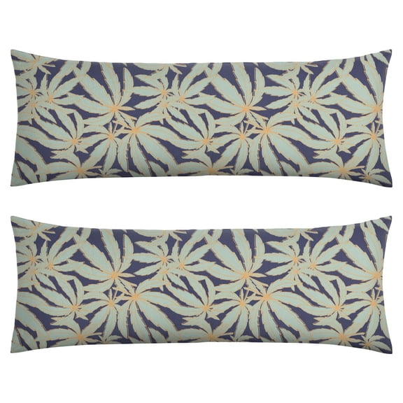 Minimalist Cannabis Body Pillow Cover 20x54 - Invisible Zipper Long Pillow Case - Soft & Breathable Weed Aesthetic - Machine Washable for Maternity & Home Use