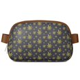 thumbnail image 1 of Minimalist Cannabis Leaf Fanny Pack for Women – Lightweight Waterproof Waist Bag with Zipper Pockets & Adjustable Strap – Psychedelic Weed Travel Pouch for Festivals & Hikes, 1 of 4