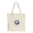 thumbnail image 1 of Minimalist Canvas Tote Bag with Intricate Black & White Sunflower Design - Perfect for Shopping Travel and Parties, 1 of 4