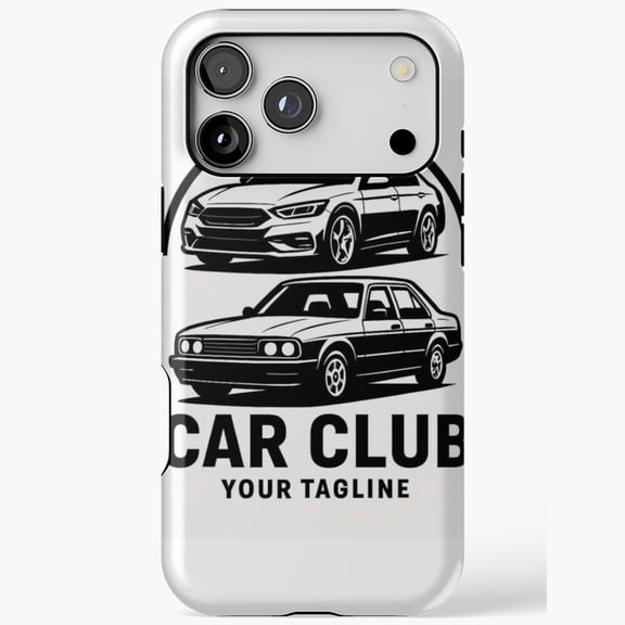 Minimalist Car Logo Auto Art iPhone Case 17 to 11 Pro Max