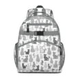 thumbnail image 1 of Minimalist Cat Design School Backpack with Cute Hand-drawn Cat, Abstract Cat Art, and Watercolor Cat Artwork, 1 of 4