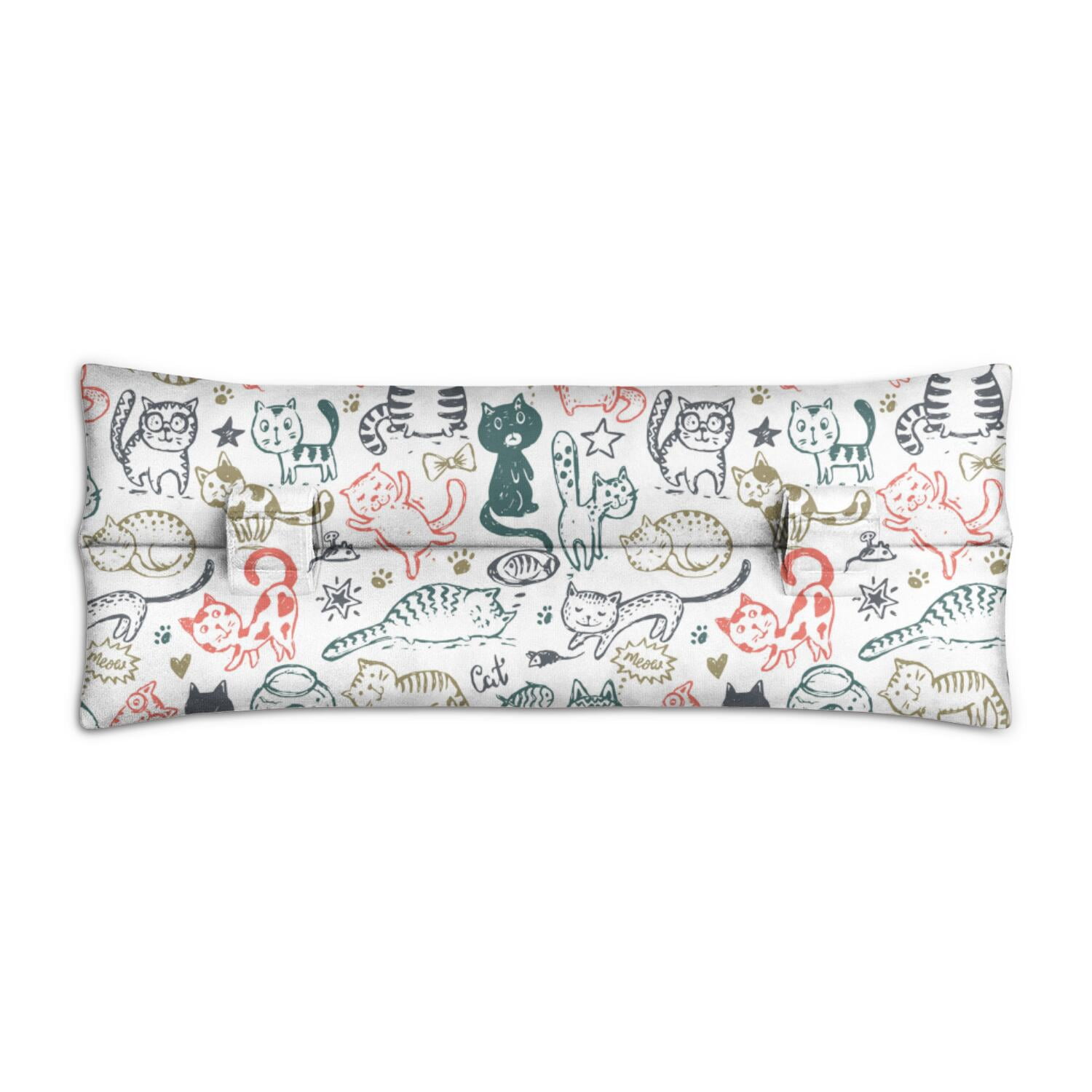 Minimalist Cat Design Seatbelt Cushion - Post-Surgery Mastectomy & Breast Cancer Recovery Pillow - Soft Car Travel Pad for Pet Lovers