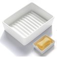 thumbnail image 1 of Minimalist Ceramic Soap Dish, White Soap Dish with Higher Draining Ridges, Decorative Soap Holder, Multi-Purpose Bar Soap Holder for Bathroom Sink, Shower, Kitchen, Easy to Clean, 1 of 6
