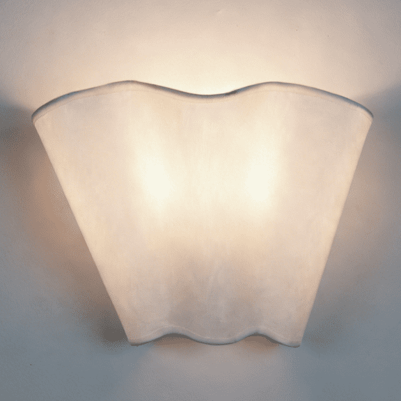 Minimalist Champagne Bronze Scalloped Sconce, Elegant Vanity Light, Modern Wall Lamp, Lvory Linen Shade Wall Mounted Light beside Mirror, for Entryway, Hallway, Living Room