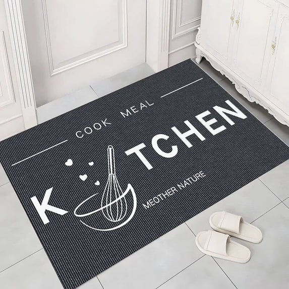 Minimalist Chef Tableware Printed Entrance Doormat Bedroom Hallway Coffee Shop Carpet Soft Anti-slip Living Room Area Rug