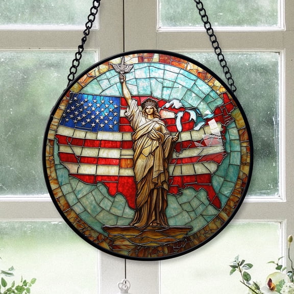 Minimalist Christmas Gift - USA Map Christmas Stained Glass Hanging Ornament - Farmhouse Holiday Decor, Thoughtful Xmas Gift for Family & Friends, Keepsake 2025